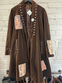 Vintage Brown Velvet Punked Coat - Reckless Swagger