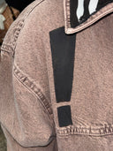 Vintage Pink - Hued Acid - Wash Denim Trench – “Shout Out” One - of - a - Kind - Reckless Swagger