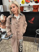 Vintage Pink - Hued Acid - Wash Denim Trench – “Shout Out” One - of - a - Kind - Reckless Swagger