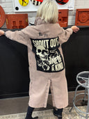 Vintage Pink - Hued Acid - Wash Denim Trench – “Shout Out” One - of - a - Kind - Reckless Swagger
