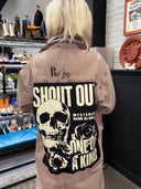 Vintage Pink - Hued Acid - Wash Denim Trench – “Shout Out” One - of - a - Kind - Reckless Swagger