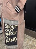 Vintage Pink - Hued Acid - Wash Denim Trench – “Shout Out” One - of - a - Kind - Reckless Swagger