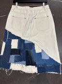 White Jewels Patchwork Hem Skirt - Festival Ready - Reckless Swagger