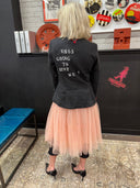"Who's Going To Stop Me?" Painted Punk Pin Blazer - Chic Black Statement Jacket - Reckless Swagger
