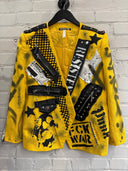 Yellow FCK War Resist Net+Zip+Studs - Reckless Swagger