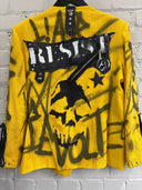 Yellow FCK War Resist Net+Zip+Studs - Reckless Swagger