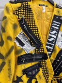 Yellow FCK War Resist Net+Zip+Studs - Reckless Swagger