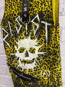 Yellow Resist Skull Leopard Punk Tank Top - Reckless Swagger