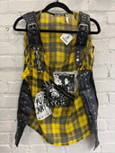 Yellow Tartan Sleveless Top - Reckless Swagger