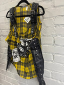 Yellow Tartan Sleveless Top - Reckless Swagger